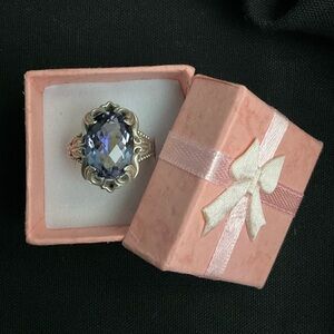 Orvieto 925 Sterling Silver Royal Purple Quartz Ring - Size 6